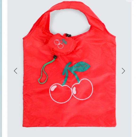 New! Reusable Cherry Tote Bag with Pouch 🍒 - Picture 1 of 3